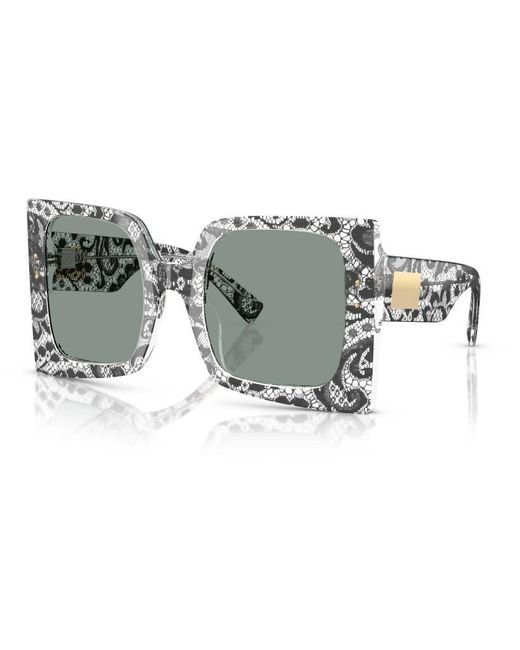 Dolce & Gabbana Gray Eyewear Square Frame Sunglasses