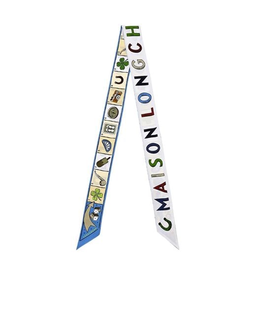 Longchamp White Le Jeu De Cheval Headband