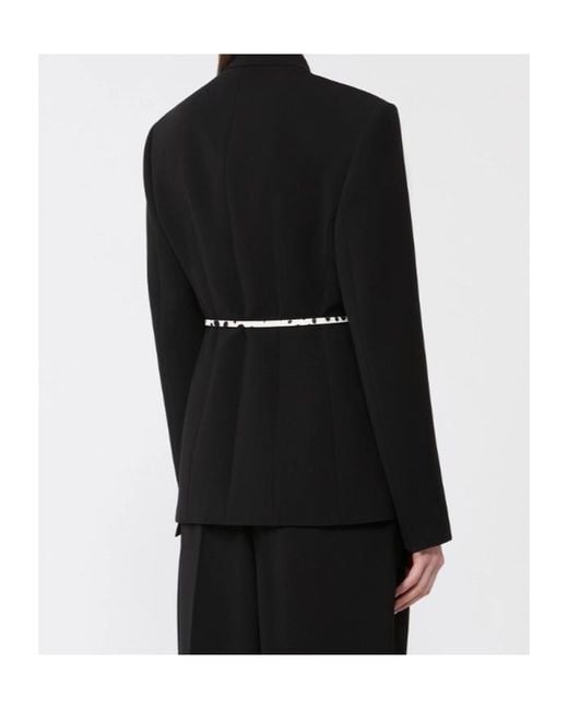 Max Mara Black Studio Quinoa Belted Jacket