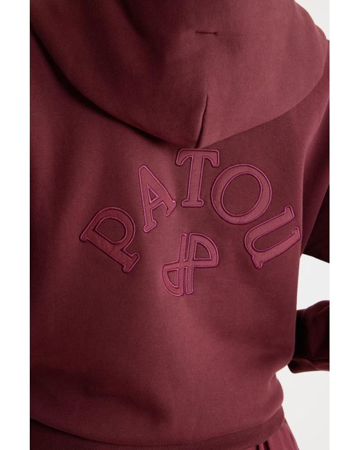 Patou Logo-Embroidered Zip-Up Hoodie