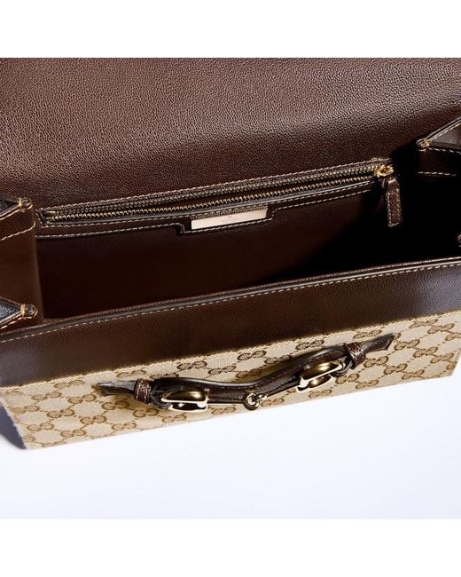 Gucci Natural Horsebit Duomo Medium Top Handle Bag