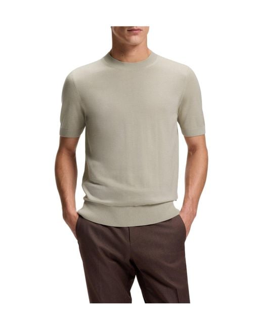 Boss White Minimalist Knit Top for men