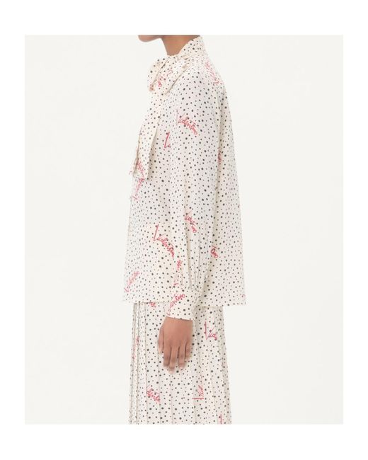 Valentino Natural Plus De Pois All-Over Patterned Shirt