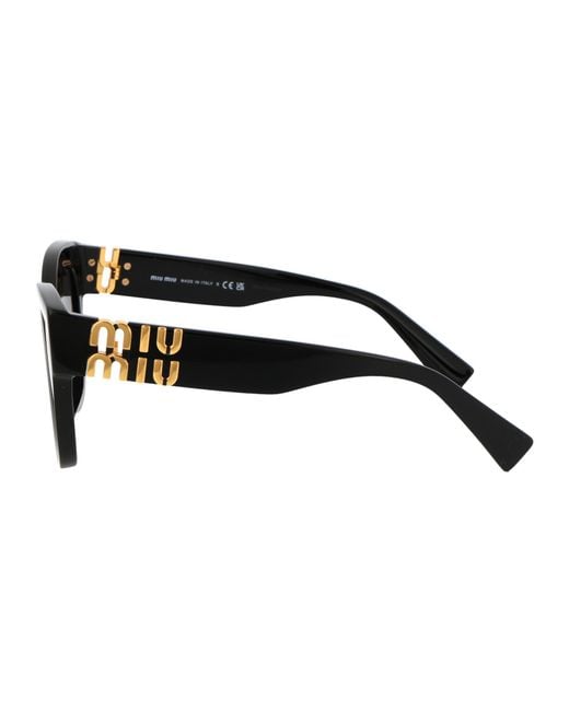 Miu Miu White Eyewear Cat-Eye Frame Sunglasses