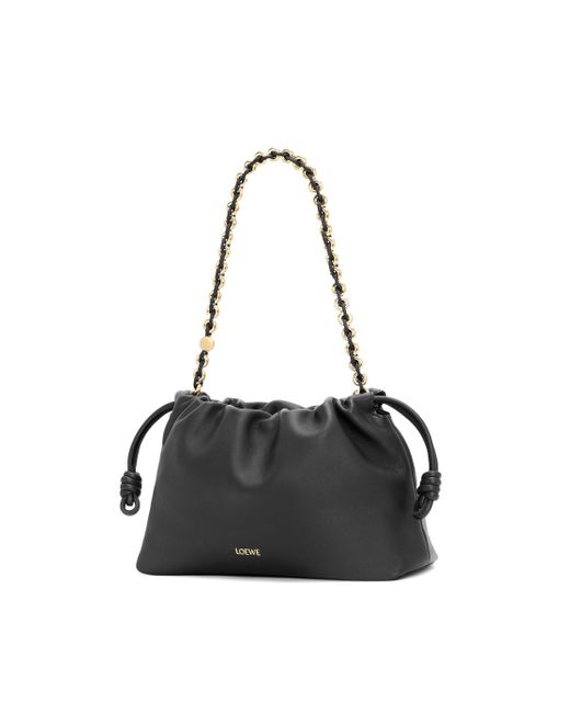 Loewe Black Flamenco Medium Drawstring Shoulder Bag