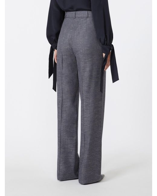 Max Mara Blue Studio Eziana Straight Leg Pants