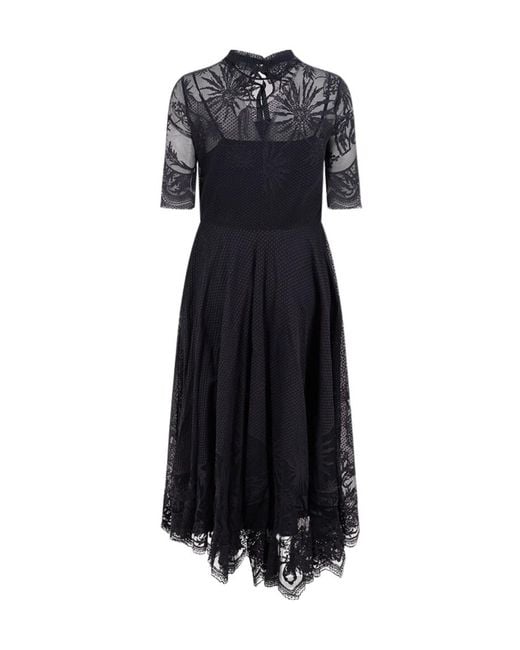 Fabiana Filippi Black Short-Sleeved Dress