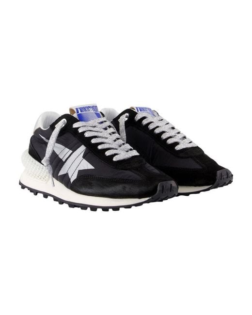 Golden Goose Deluxe Brand Black Running Marathon Panelled Lace-Up Sneakers