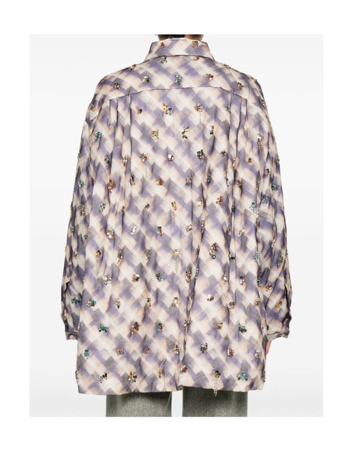 Dries Van Noten Gray Long Sleeve Shirt