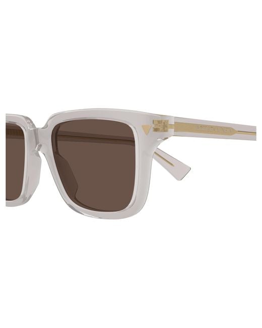Bottega Veneta White Eyewear Square Frame Sunglasses for men