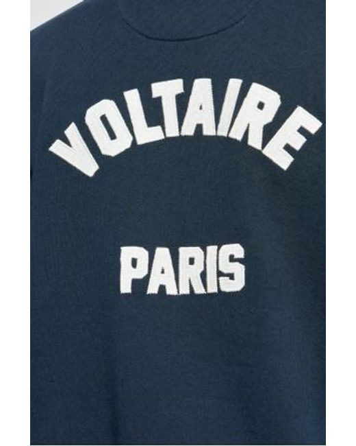Zadig & Voltaire Blue Long-Sleeved Sweatshirt for men