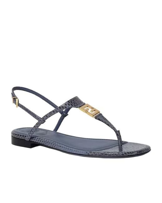 Fendi Multicolor Ffold Thong Sandals