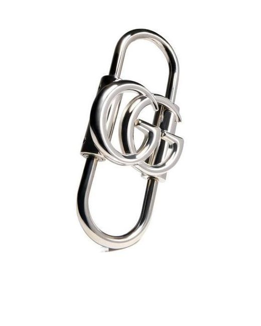 Gucci White Key Chain With Double G for men
