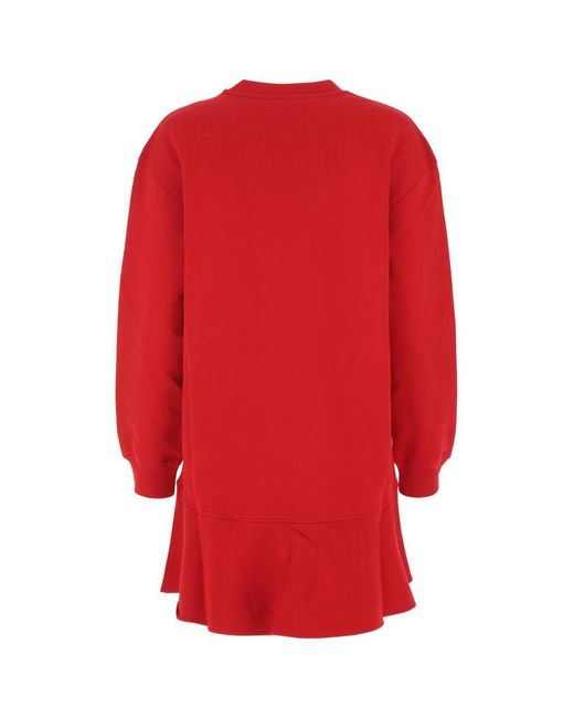 Moschino Red Logo Dress