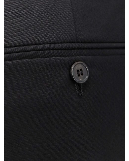 Saint Laurent Black Tuxedo Straight Leg Pants for men