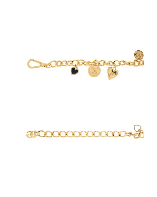Dolce & Gabbana White Pendant Detailed Belt