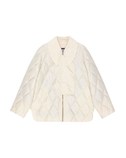 Ganni Natural Quilted Jacket