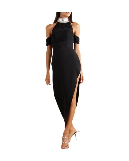 David Koma Black Waist-Cinching Dress