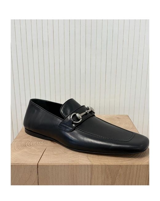 Gucci Black Flat Moccasins for men