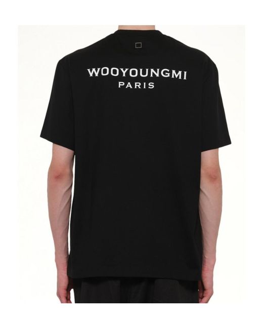 Wooyoungmi Black Back Logo T-Shirt for men