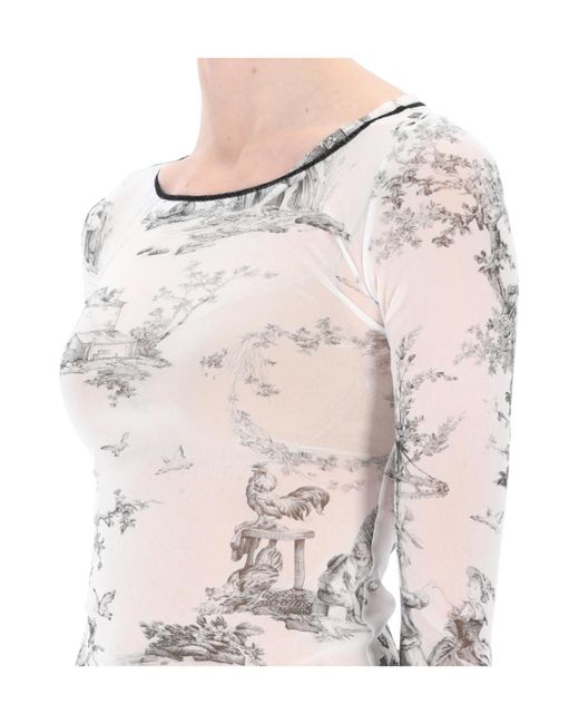 Philosophy Di Lorenzo Serafini White Toile De Jouy-Print Top