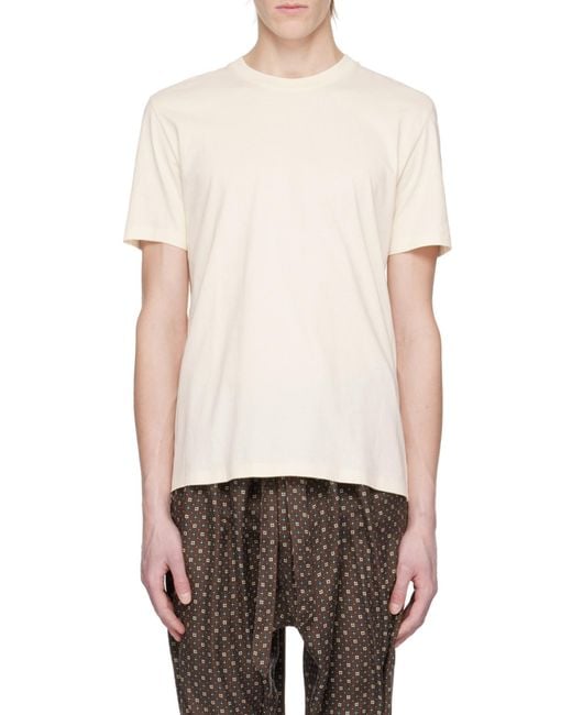 Maison Margiela White Round-Neck Short-Sleeve T-Shirt for men
