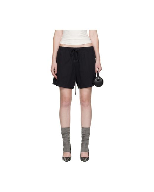 Fear Of God Black Elastic Waistband Shorts
