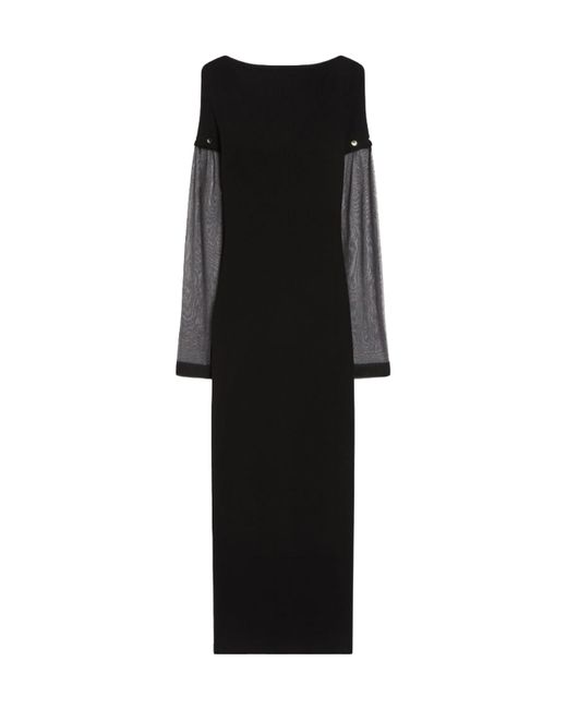Sportmax Black Long Dress