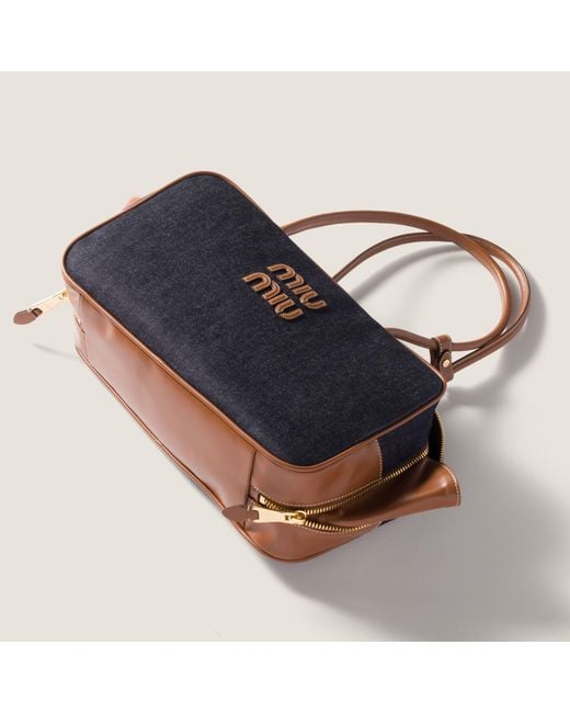 Miu Miu Blue Beau Denim Bag
