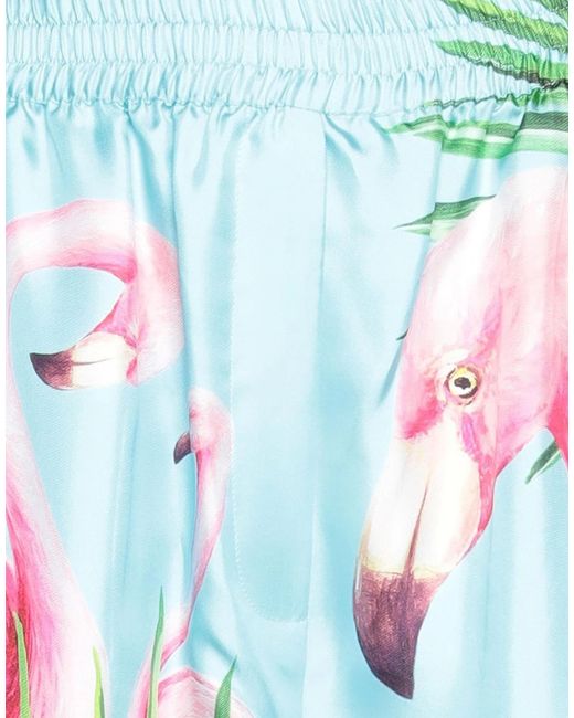 Dolce & Gabbana Green Floral Printed Satin Shorts