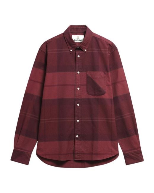 Barbour Red Plaid Shirt for men