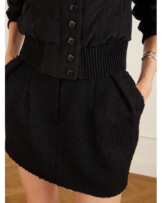 Magda Butrym Black Textured Mini Skirt