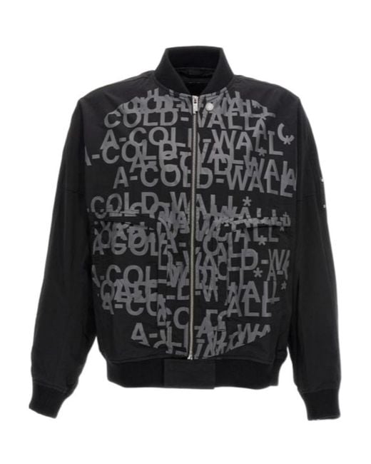 A_COLD_WALL* Gray A-Cold-Wall* Zip-Up Long-Sleeved Bomber Jacket for men