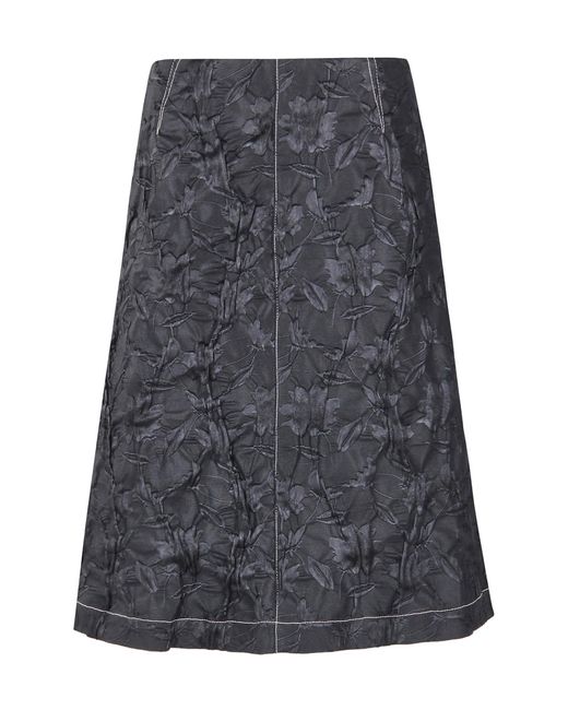 Jonathan Simkhai Gray Vionna Floral Midi Skirt