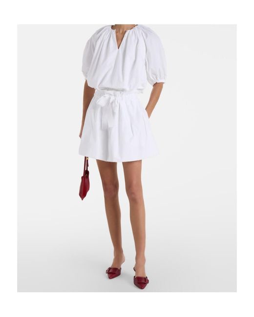 Patou White Gathered Cotton Top