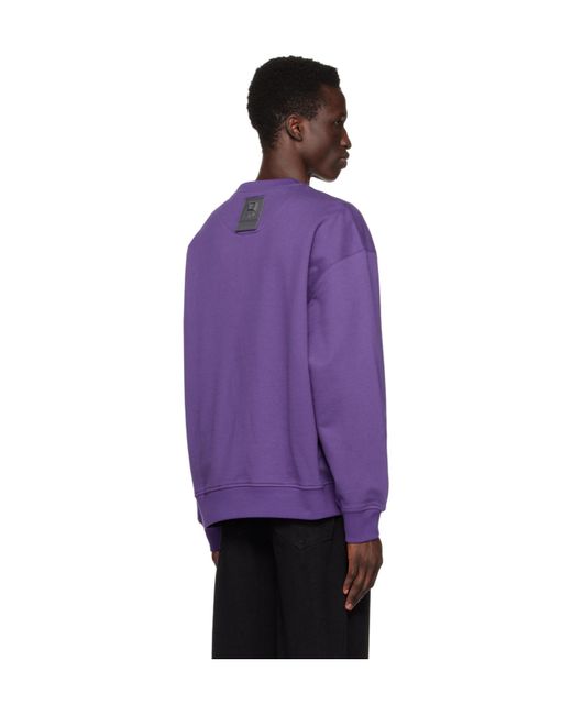 Wooyoungmi Purple Round Collar Long Sleeve Sweater for men