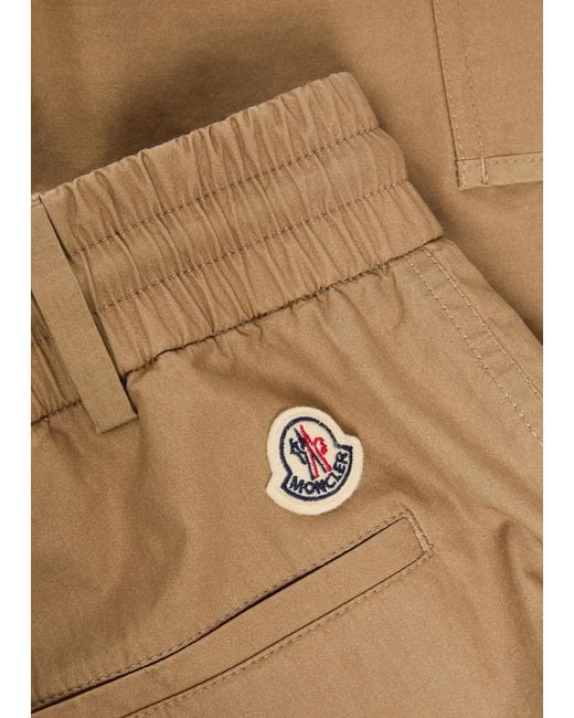 Moncler Natural Cotton Cargo Shorts for men