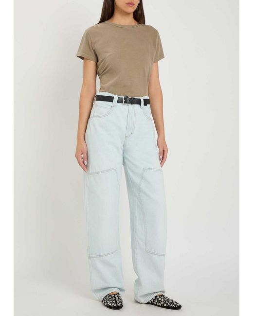 Agolde Natural Shrunken Cotton T-Shirt