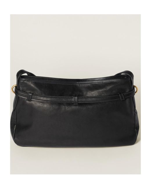 Miu Miu Black Aventure Nappa Leather Bag
