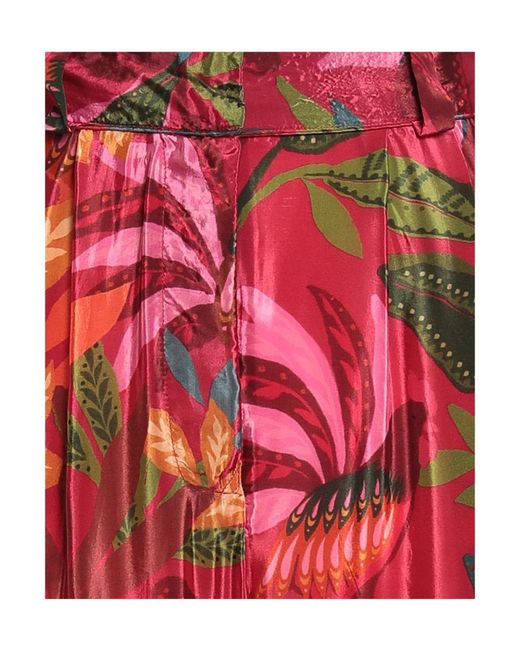 Farm Rio Red Elasticised Waist Casual Trouser