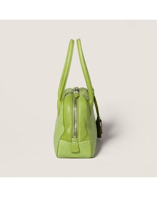 Miu Miu Green Vivant Nappa Leather Bag