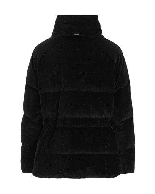 Herno Black Long-Sleeved Padded Cotton Coat