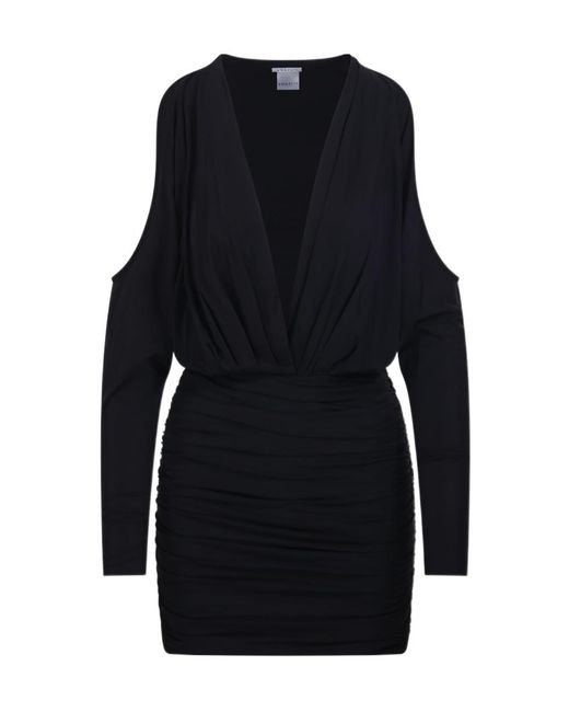 Amazuìn Blue Olivia Draped Mini Dress