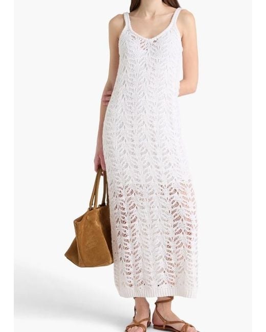 Brunello Cucinelli White Suspender Dress