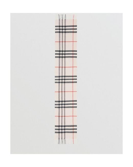 Burberry White The Classic Check Scarf for men