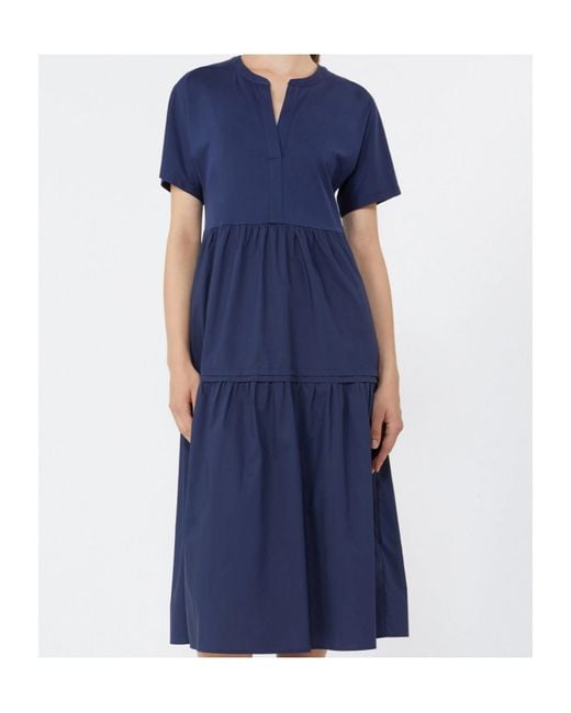 Weekend by Maxmara Blue Capsula Jersey Flounce Midi Dress