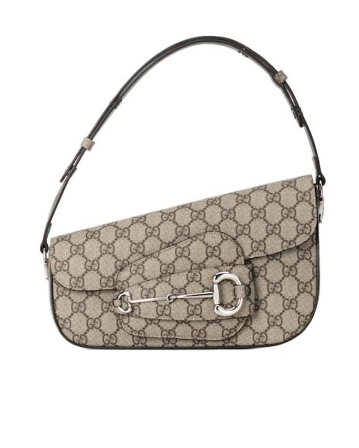 Gucci Metallic Horsebit 1955 Monogrammed Small Shoulder Bag for men