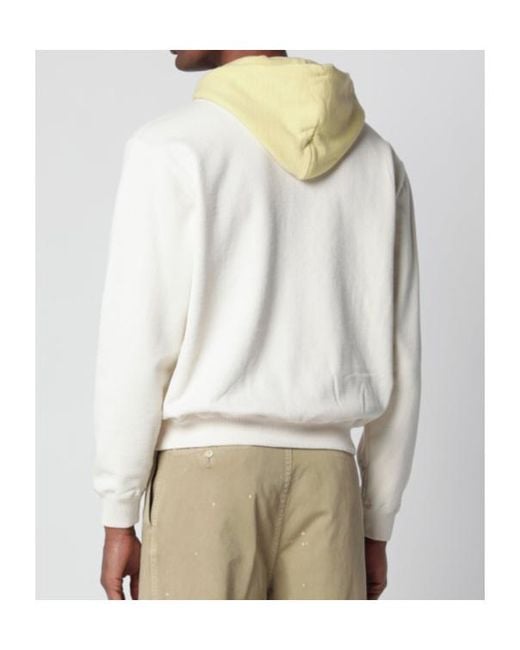 Auralee Gray Drawstring Hooded Sweatshirt for men