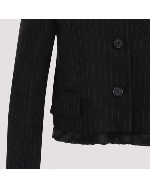 Miu Miu Black Pinstriped Jacket