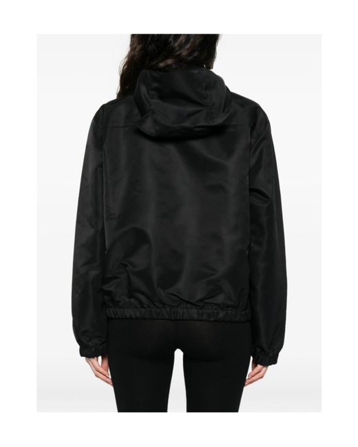 Coperni Black Hooded Drawstring Hem Zip-Front Jacket